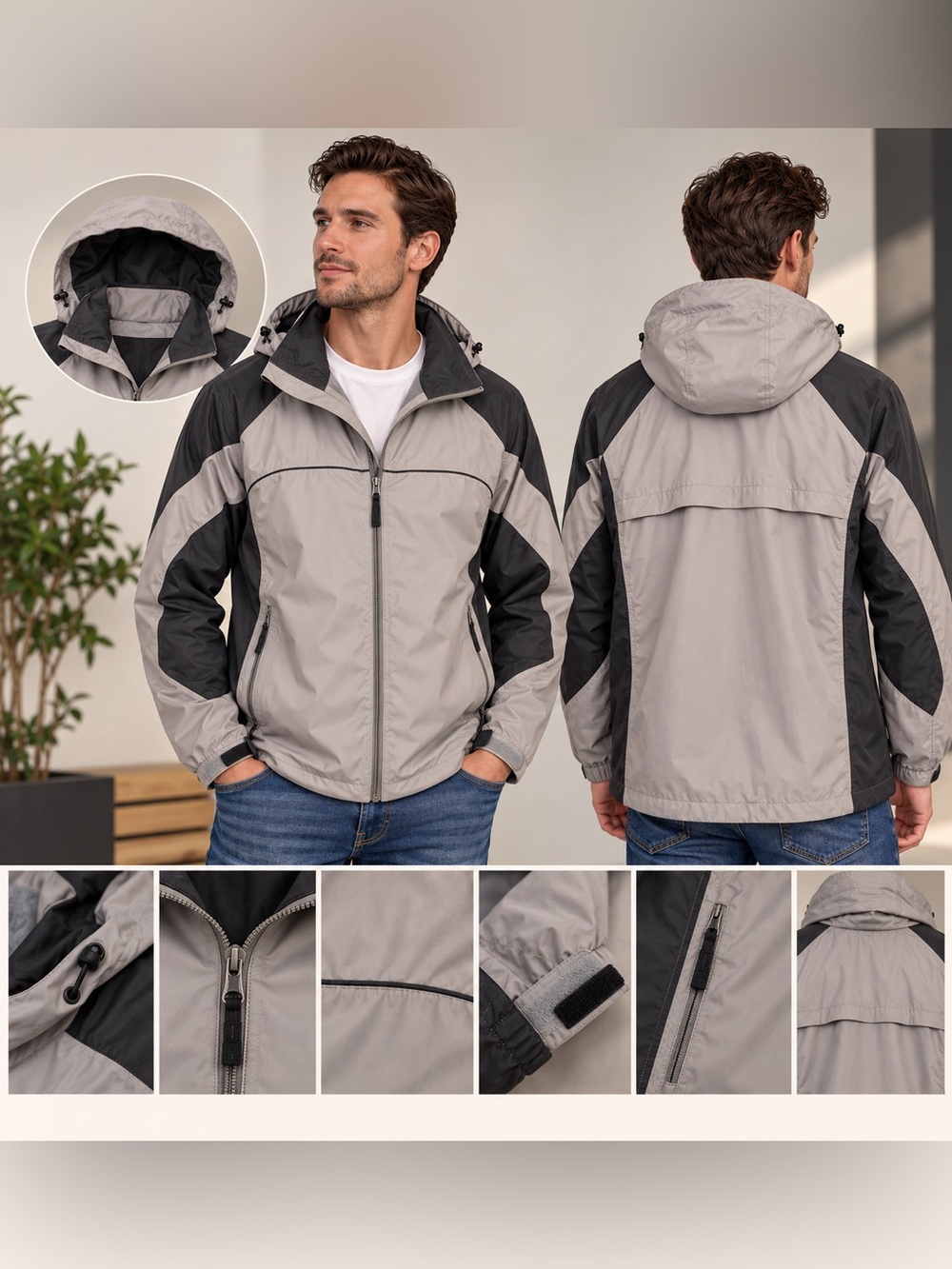 Columbia Men’s Lightweight Hooded Jacket – Size L
